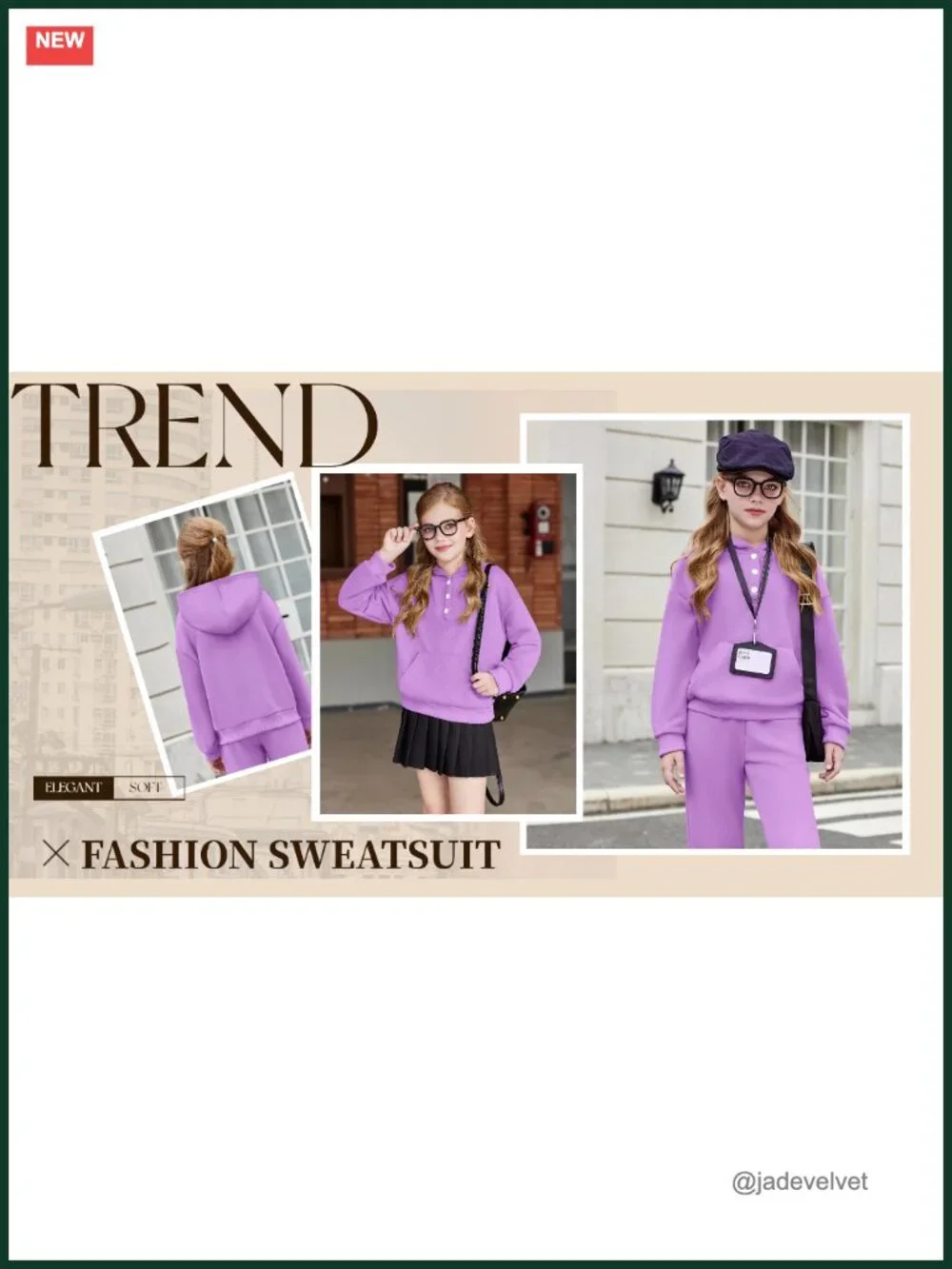 Girls 2 Piece Outfits Button Down Hooded Sweatshirt and Sweatpants with Pockets